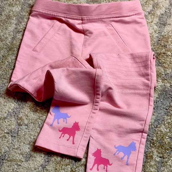 Pink jeggings with Spirit vinyl applications - Picture 1 of 10